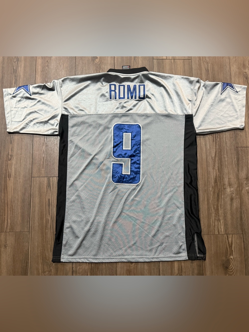 Nike Dallas Cowboys Tony Romo #9 Silver On Field NFL Jersey 52 - Picture 4 of 5